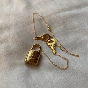 Louis Vuitton Lock and Chain Necklace
